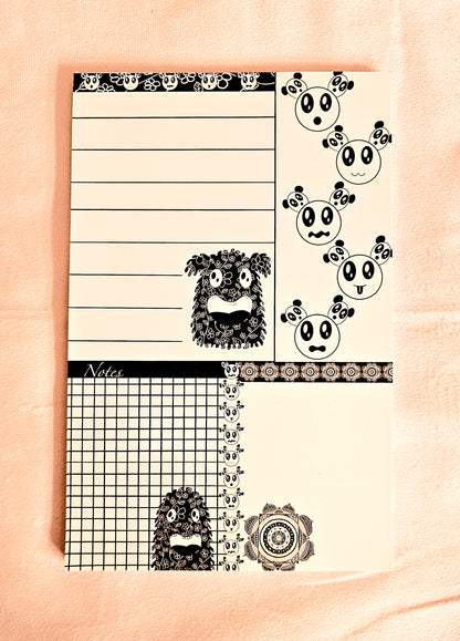 Black and White Planner Notepad