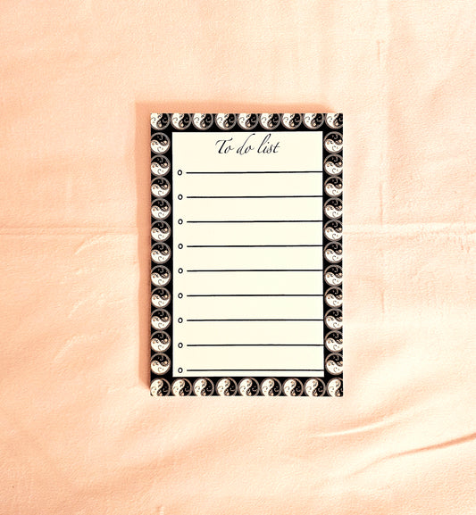 Black and White To do List Notepad