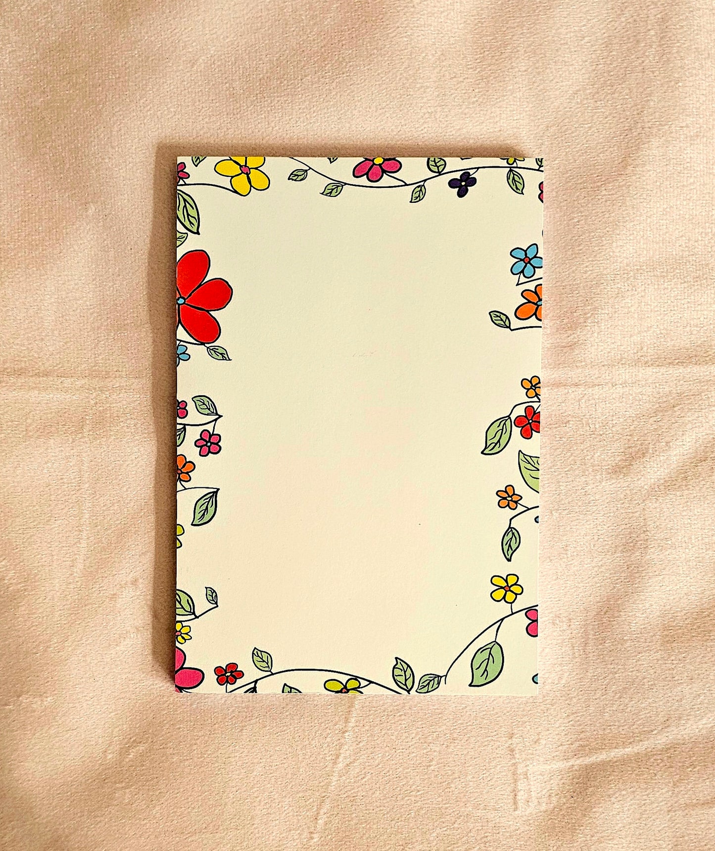 Colorful Midnight Flower Notepad