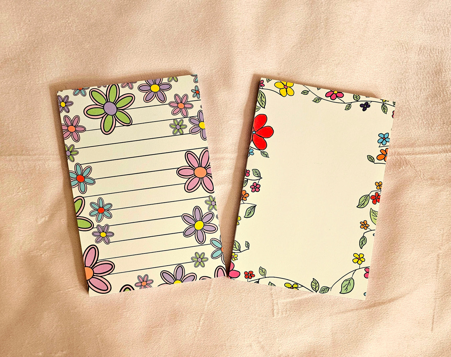 Colorful Midnight Flower Notepad