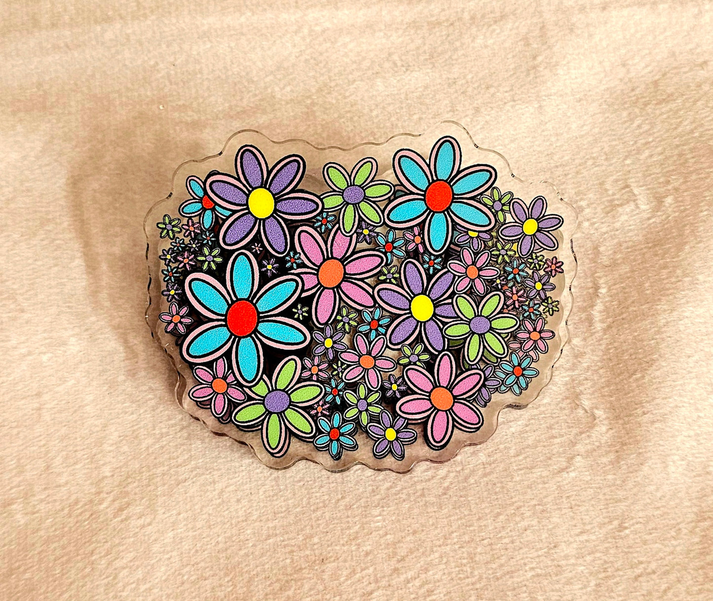 Clustered Flowers Binder Clip