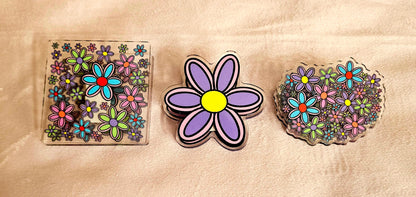 Clustered Flowers Binder Clip