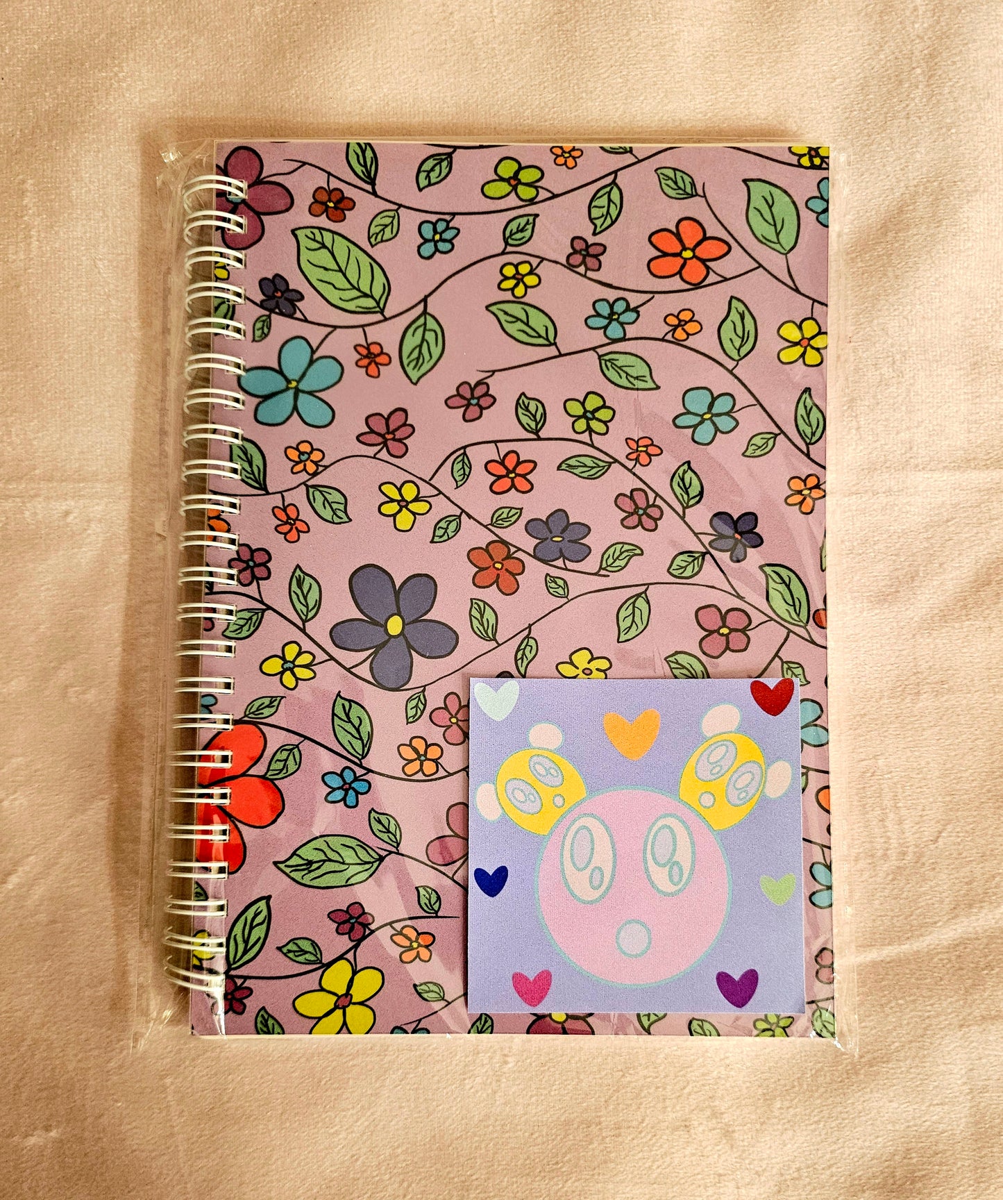 Purple Midnight Flower Reusable Sticker Book