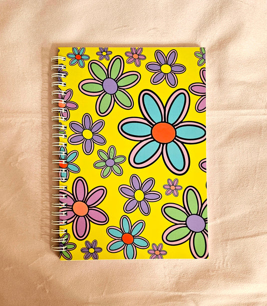 Yellow Flowers Reusable Sticker Book