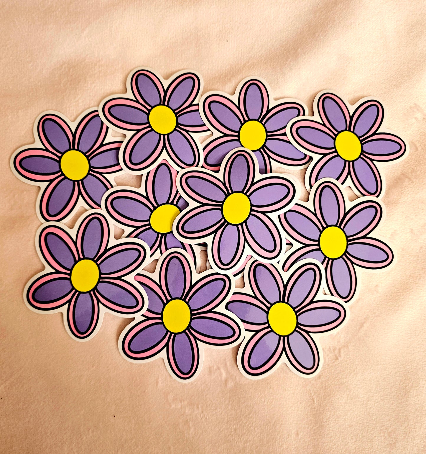 Dark Purple Flower Sticker