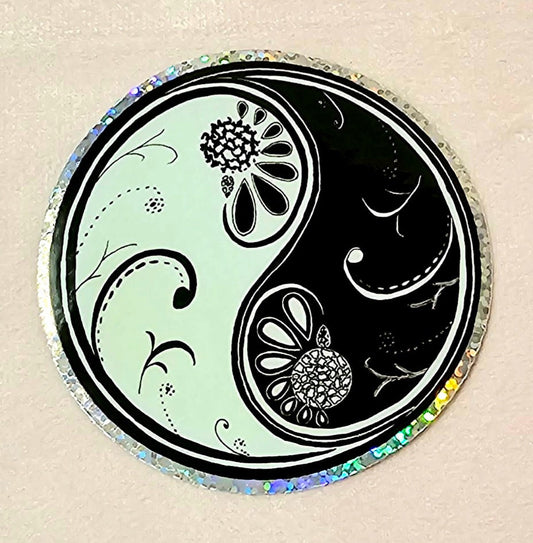 Glitter YingYang Sticker