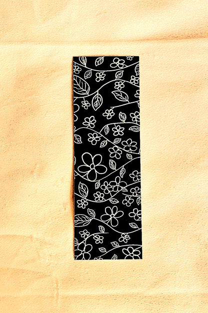 Midnight Flower Bookmark with Tassels