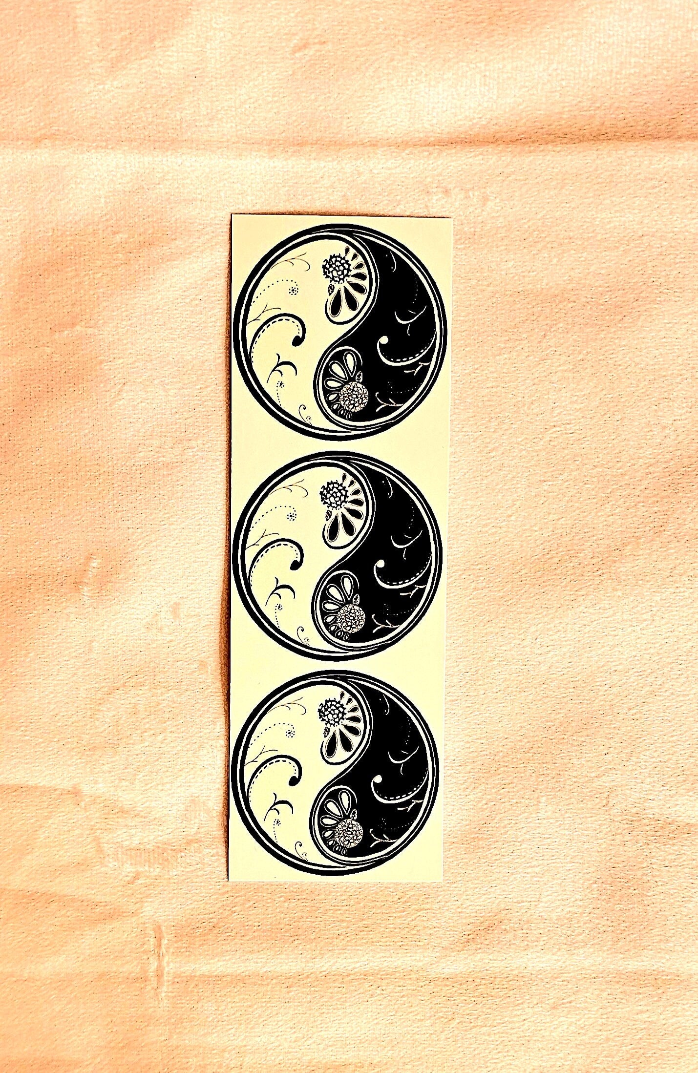 YingYang Bookmark with Tassels